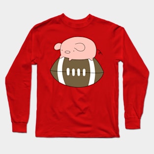 Little Pig and Football Long Sleeve T-Shirt